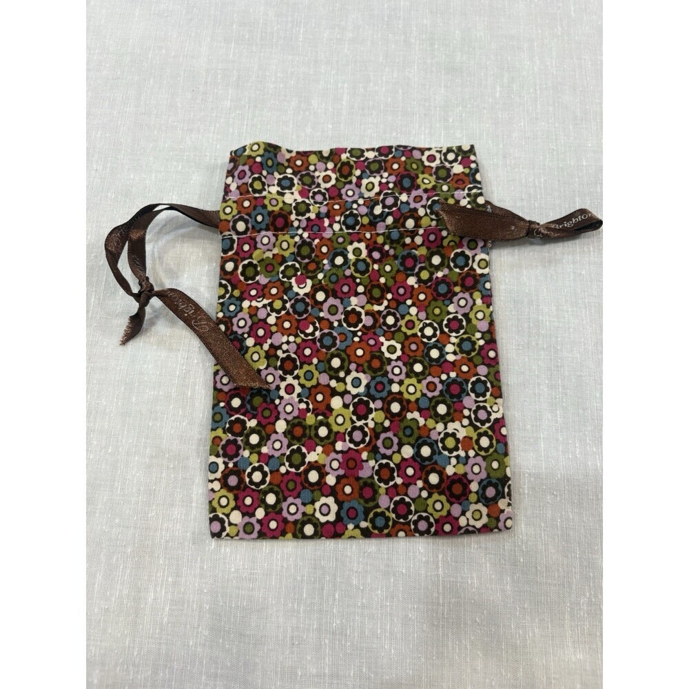 Brighton multicolor floral print drawstring jewelry pouch